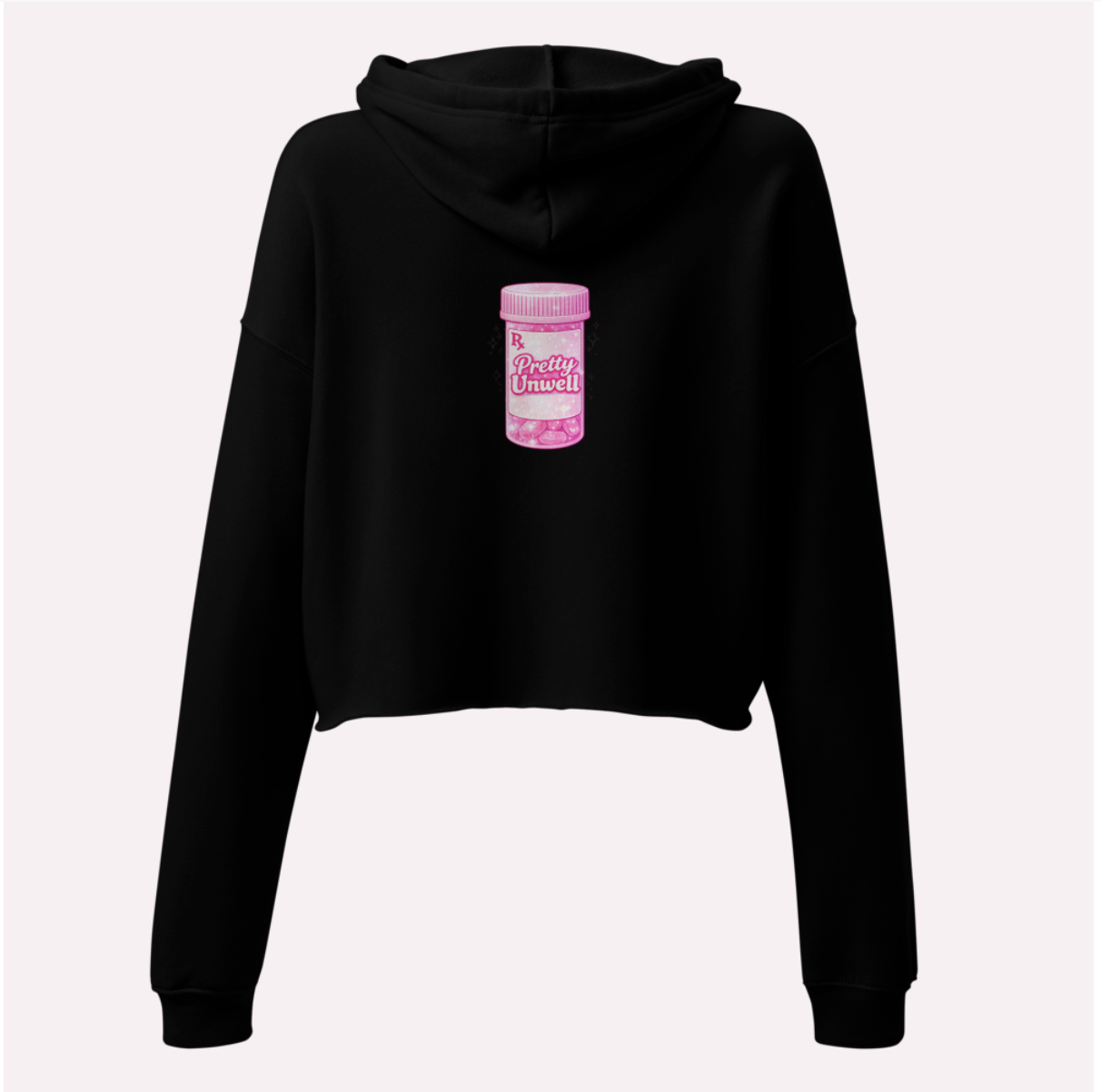 Pretty Unwell Pill Bottle Crop Hoodie