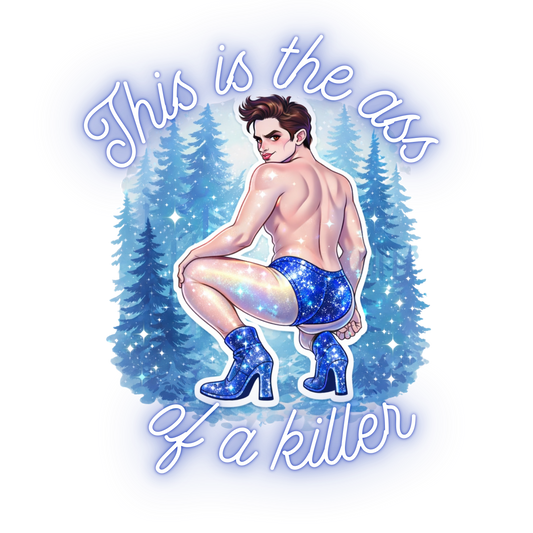 My Sparkly Vampire Boyfriend Coffee Mug in Blue - This is the Ass of a Killer